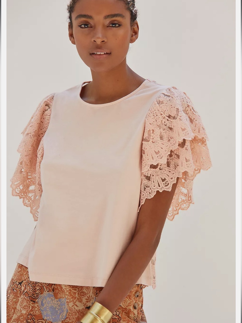 Forever That Girl Flutter-Sleeve Embroidered Blouse